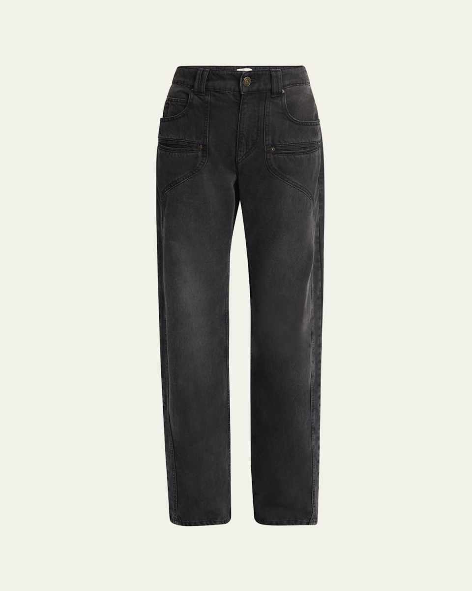 Betiane Yoked Wide-Leg Denim Jeans